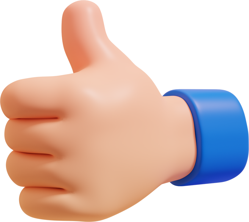 3D Thumb Up Hand Gesture